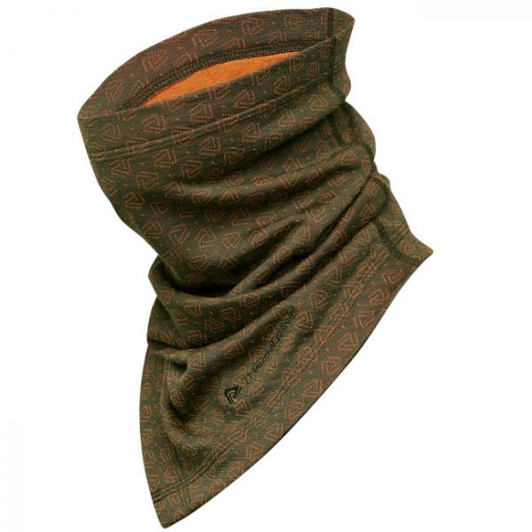 Merino Rundschal Loop Wendbar | grün/orange